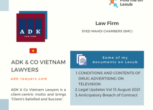 ADK & CO VIETNAM LAWYERS LAW FIRM – A PROMINENT MEMBER OF LEXUB
