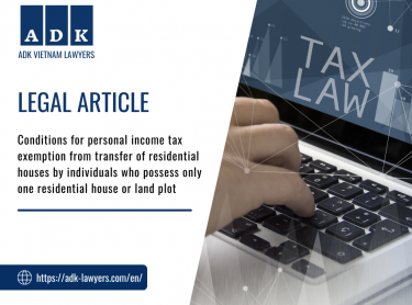 CONDITIONS FOR PERSONAL INCOME TAX EXEMPTION FROM TRANSFER OF RESIDENTIAL HOUSES BY INDIVIDUALS WHO POSSESS ONLY ONE RESIDENTIAL HOUSE OR LAND PLOT

